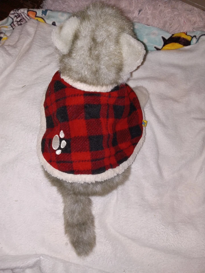 Build A Bear Husky Plush With Accessory Stuffed Toy 2004 Retired BAB Puppy Dog - Image 4 of 4