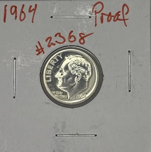 1964 Proof Roosevelt Dime, Item 2368