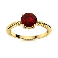 Garnet Gemstone Boho Solitaire Wife Womens day Ring 925 Silver