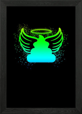 Gerahmtes Wandbild Text Farbverlauf Poster Leinwanddruck Bild