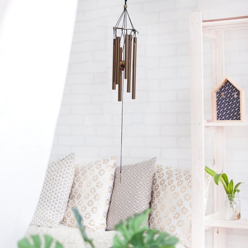 1PC Metal Multi-tube Rust-proof Elephant Shape Wind Chime Metal Manual Music - Picture 10 of 12