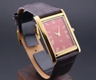 Vintage Seiko Slim Red Dial Gentlemen's  Quartz Wrist Watch - FREE SHIPPING