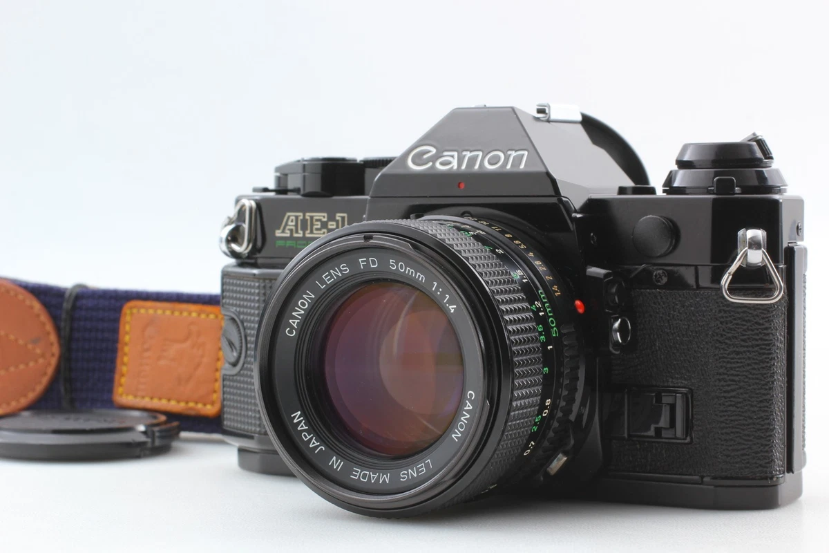 整備済 完動 Canon AE-1 Program Black NFD F1.4 ☆LSリペア済み☆ キャノン Canon AE-1 PROGRAM ボディブラック / New