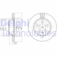2X Delphi Bremsscheiben Vorne 286Mm BelÜFtet Passend FÜR Opel Omega | BG2908