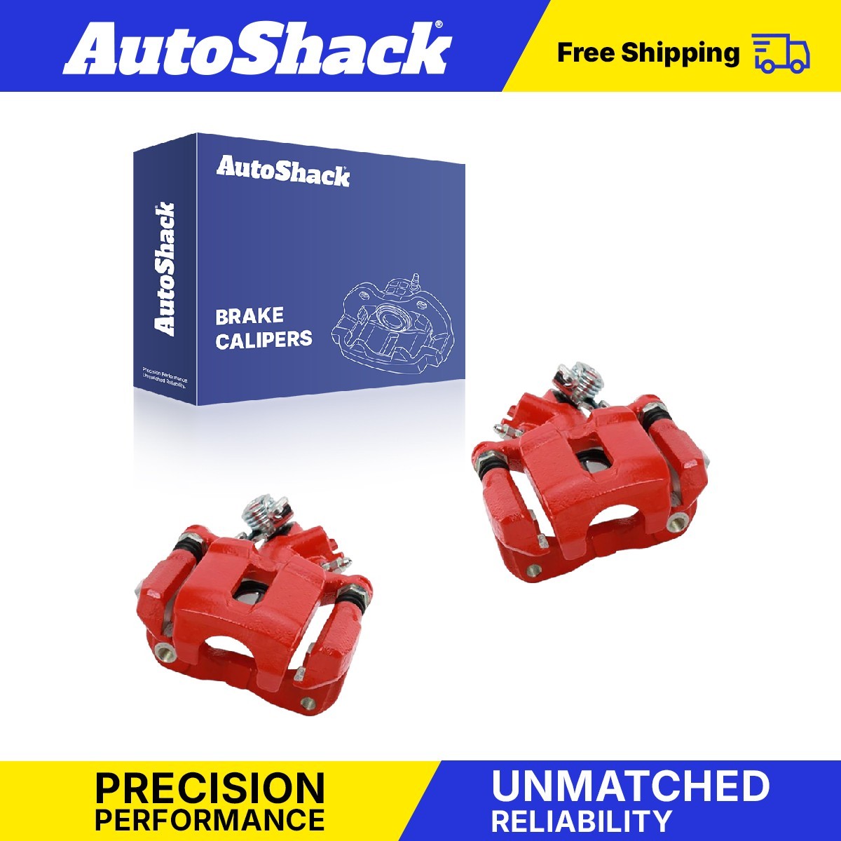 Rear Brake Calipers Red for Honda, Civic 2006-2015, FWD L4 1.3L 1.8L 2.0L 2.4L