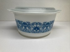 Vintage Pyrex Blue Horizon #473 1 Qt. Cassero...
