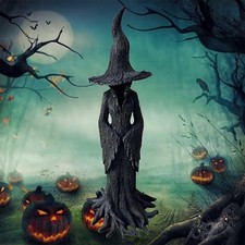 Cracker Barrel Tree Witch Statue 2025 30 cm Halloween Decor - New