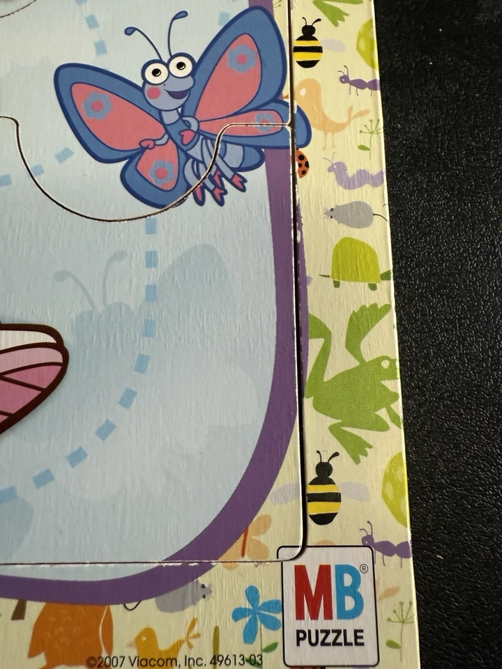 Rompecabezas de madera Nick Jr Dora The Explorer, completo, usado, Milton Bradley, 9 piezas Foto 3 de 4