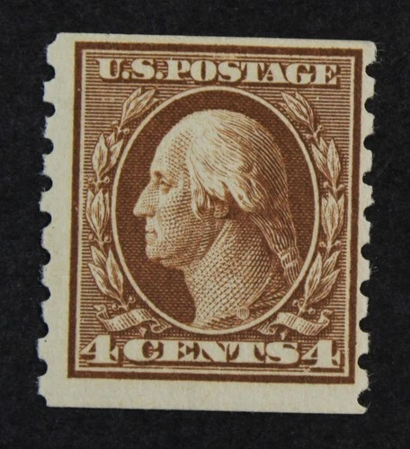 CKStamps: US Stamps Collection Scott#395 4c Washington Mint H OG 24 1/2mm