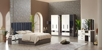 Luxus Schlafzimmer Set Bett 2X Nachttische MöBel Komplett 5Tlg Schrank Luxus