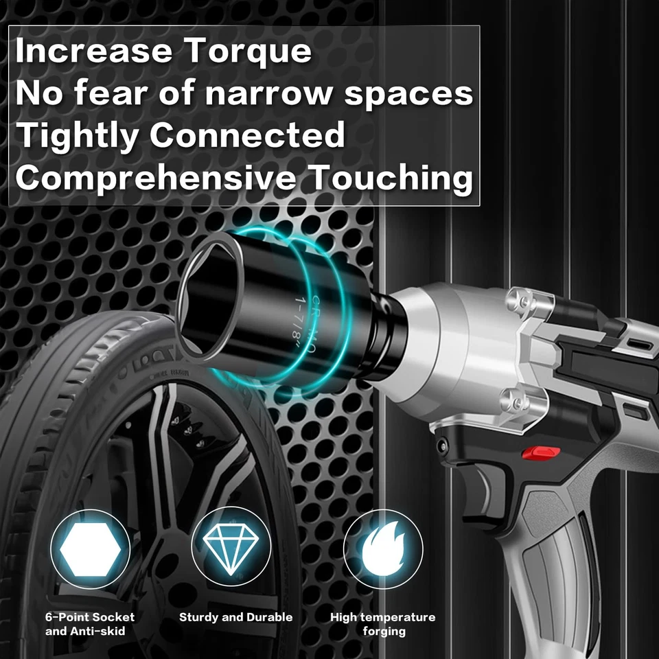 3/4 Inch Drive Deep Impact Socket Set6-PointMetric Size22mm to 41mm10 PcsCr-M... - Image 4 of 4