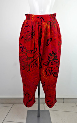 KENZO MADE FRANCE DAMEN HOSE GR S PANTS WOMAN VINTAGE HAREM ETHNO WOLLE