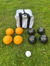 Premium Quality Official Tournament Bocce Sets - 107mm with Black balls