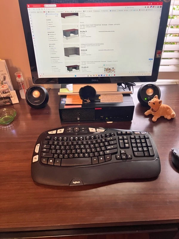 Компьютерный стол HON Metro 60 с двойным пьедесталом мокко/черный - Изображение 2 из 4