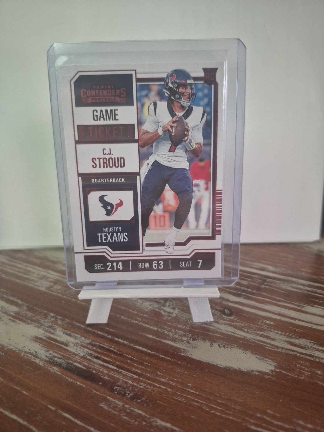 2023 Panini Contenders Red Game Ticket CJ Stroud #40 Rookie RC Houston Texans