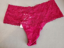 NWT HANKY PANKY STRETCH LACE RETRO FIT THONG PANTIES 9K1926 CRANBERRY 1 SZ 0-12