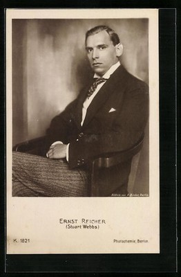 Ansichtskarte Schauspieler Ernst Reicher in der Rolle ais Stuart Webbs 