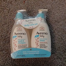 Aveeno Baby Daily Care Gift Set Moisturizing Body Lotion Body Wash/Shampoo