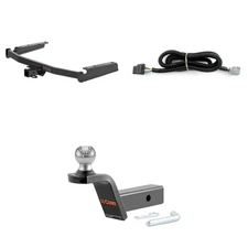 CURT Tow Package Trailer Hitch Wiring Harness 45155 Ball Mount Pin & Clip, 13394