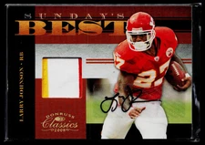 2008 DONRUSS CLASSICS #SB-7 LARRY JOHNSON SUNDAYS BEST AUTO PATCH JERSEY /25