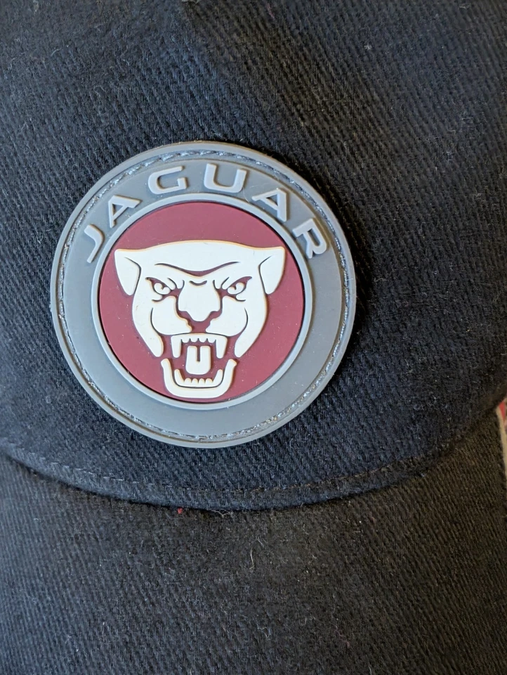 Gorra con correa trasera Jaguar Motors negra granate coche automóvil carreras de lujo para hombre Foto 2 de 4
