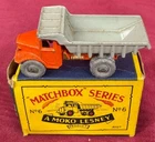 Moko Lesney Matchbox No. 6 Quarry Orange & Gray Dump Truck w/ original BOX
