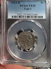 US Buffalo Nickel 1913-D T2 PCGS VF35