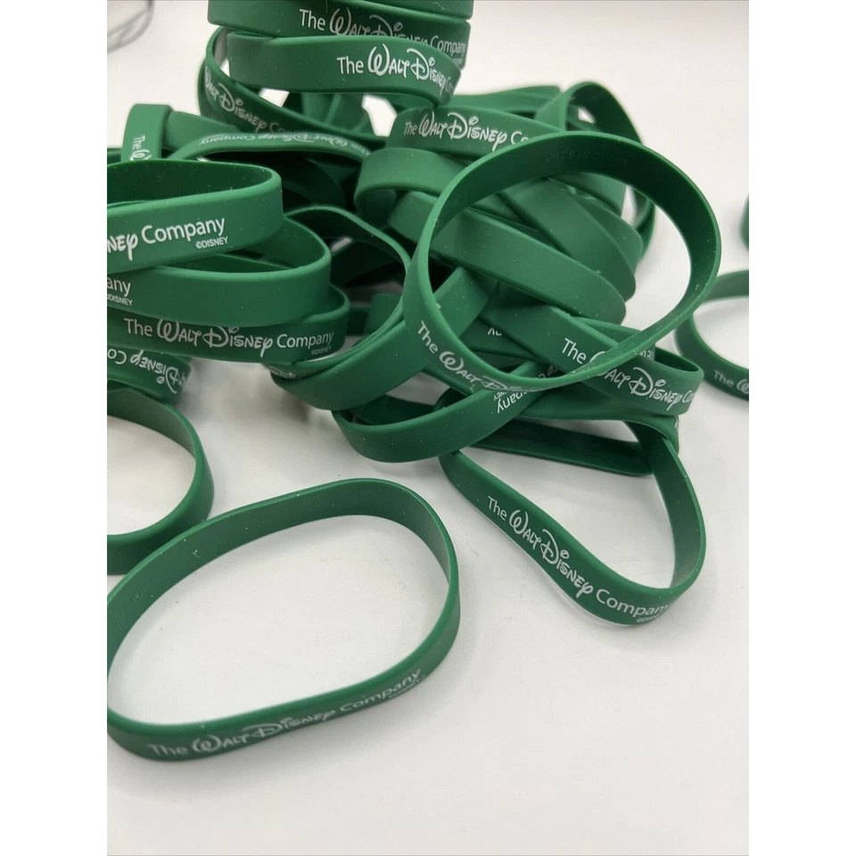 Lote de 50 Pulseras de Goma Silicona Parques Disney The Walt Disney World Verde Foto 4 de 4