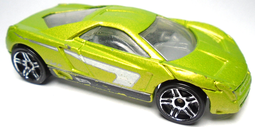 2002 HOT WHEELS CADILLAC CIEN GREEN 1:64 DIECAST 2 5/8" CAR WITH WHITE STRIPES - Picture 2 of 6