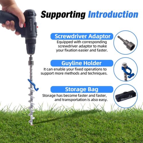 Heavy-Duty Aluminum Camping Ground Anchors Kit - Secure Your Tents With Ease - Picture 5 of 8