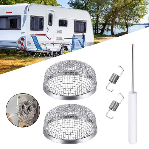 2pcs For RV Furnace Vent Cover 2.8inch Flying Insect Bug Screen Camper Mesh Kit, - Picture 3 of 12