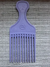 Vintage Goody Lavender Hair Pick Textured Plastic Handle Lift Comb 6.5"