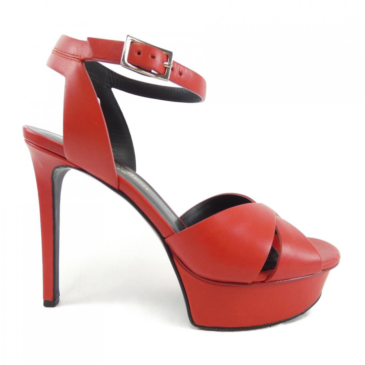 SAINT LAURENT sandali donna in pelle colore rosso taglia 36