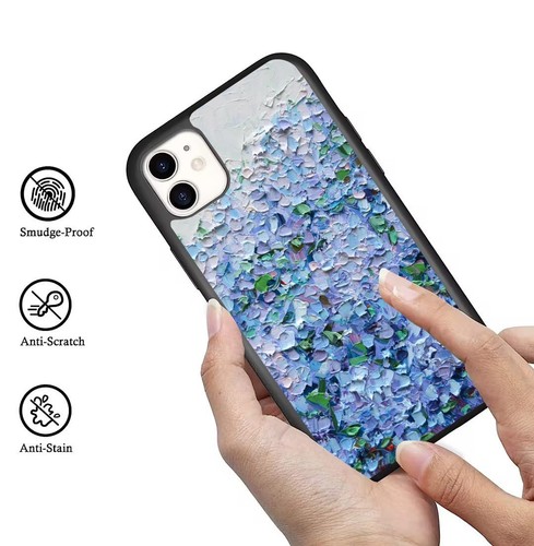 Plastic TPU Cover For iPhone SE XS XR Max 5 6 7 8 Plus Nantucket Hydrangeas blue - Picture 20 of 25