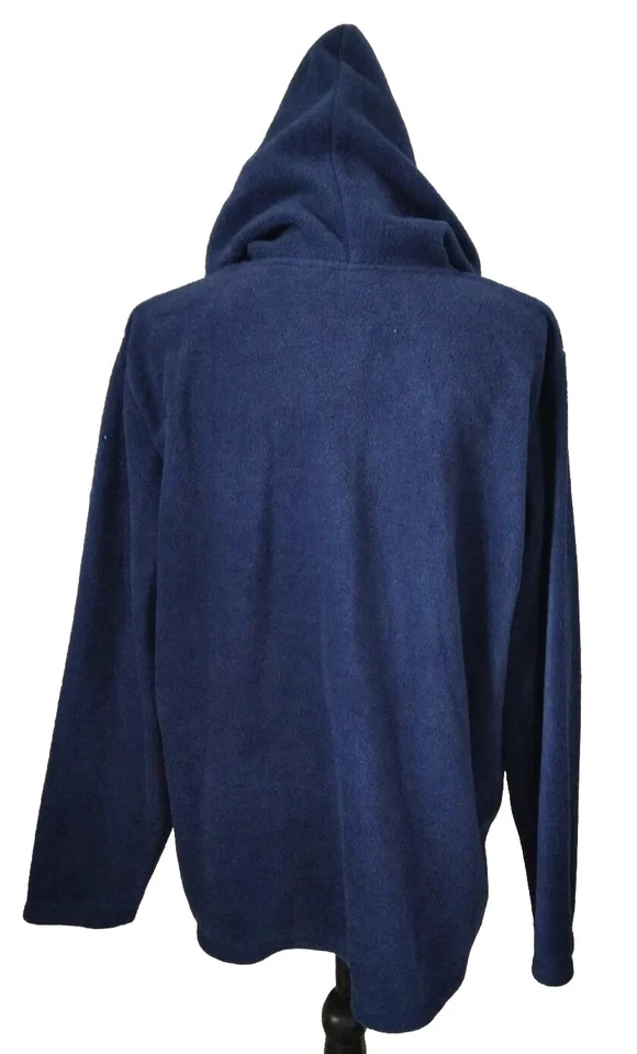 Jim Benton Its Happy Bunny "I Don't Care" Blue Fleece Hoodie 1X 16W Jerry Leigh - Image 2 of 4