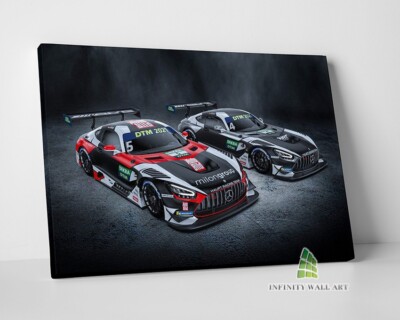 Racing Car Duo Canvas Art Wall Art Sports Cars Print Picture Framed ...