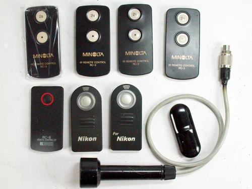 9 Assorted Camera Remotes (Nikon, Minolta, Ricoh)