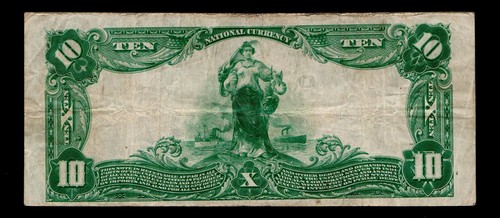 $10 1902 Large Size New York National Bank Note Free Shipping #55 - Picture 2 of 2