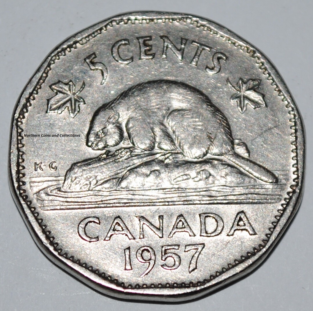 Canada 1957 5 Cents Elizabeth II Canadian Nickel Five Cent | eBay