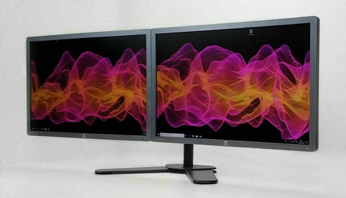 Dual Monitor Screen Setup 2 x 24" FULL HD 1920x1200 HP E241i IPS B + Dual Stand - Picture 2 of 13
