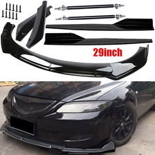 For Mazda 2 3 5 6 Cx-3 Cx5 Front Bumper Lip Splitter Spoiler Body Kit Side Skirt For Mazda 2 3 5 6 Cx-3 Cx5 Front Bumper Lip Splitter Spoiler Body Kit Side Skirt