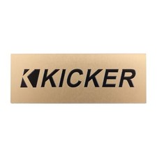 KICKER Speaker Custom Made Aluminum Logo Badge 106mm 4.17" X39mm 1.54" 