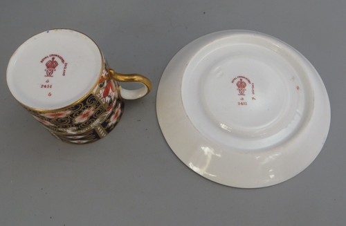 Royal Crown Derby - Coffee Can / Cup & Saucer - Imari Pattern 2451 - 5 Available - Picture 9 of 13
