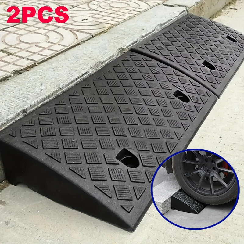 Rampa De Bordillo PYLE Para Scooter Y Cargas - Negro/amarillo, Plegable, Modelo PCRBDR27