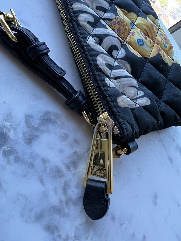 $475 MOSCHINO BEAR Jeremy Scott Acolchado Mini Bolsa Bolso Foto 3 de 4