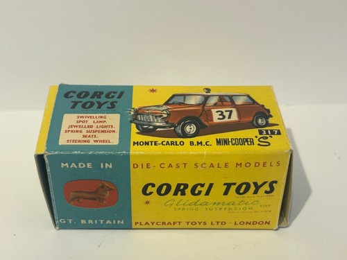 Corgi Toys 317 BMC Mini Cooper Monte Carlo, Repaint, Repo Box, displays well. - Picture 10 of 11