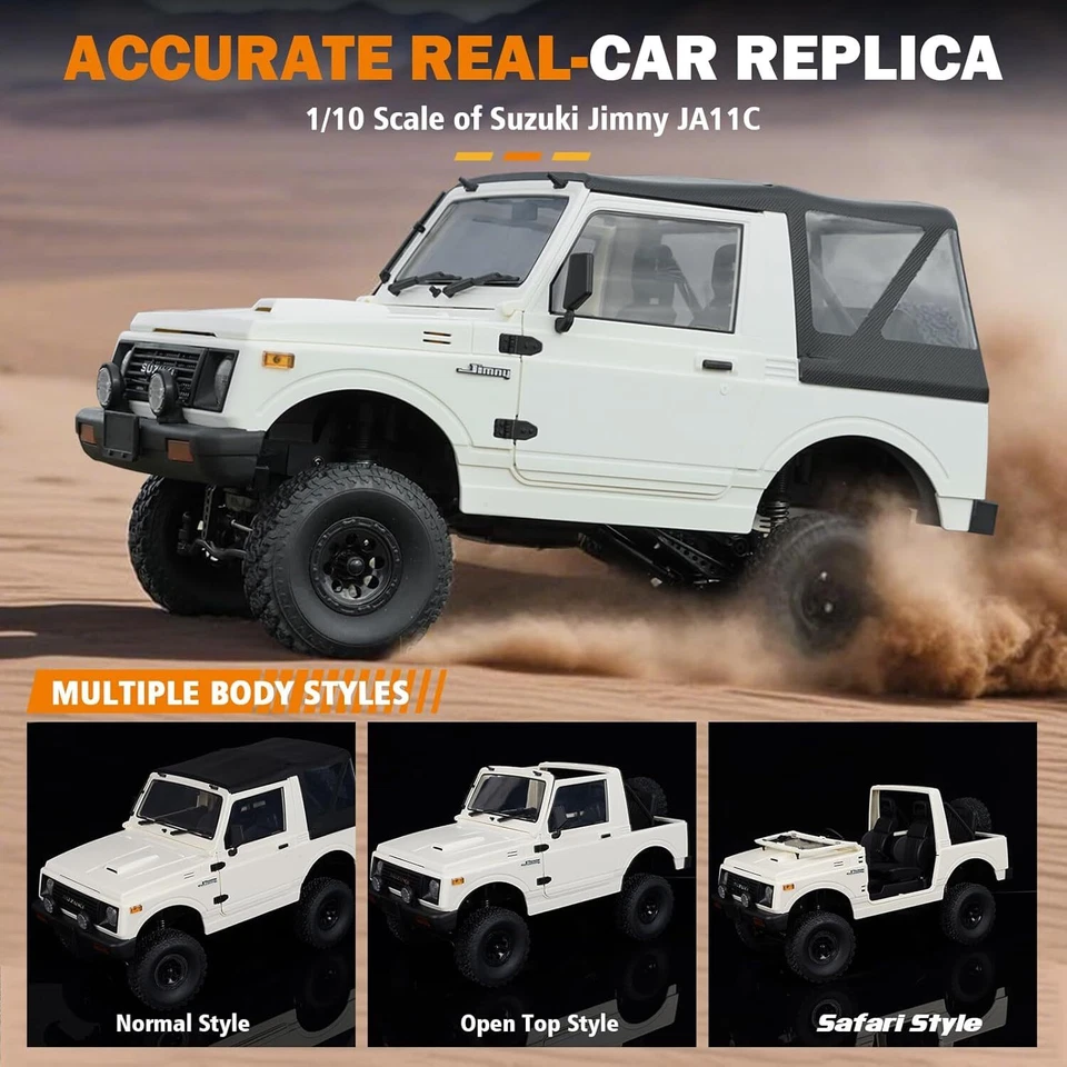 1/10 RC Crawler, 2,4Ghz Ferngesteuerter Off Road Truck, 4WD RC Pickup Truck RTF - Bild 2 von 4