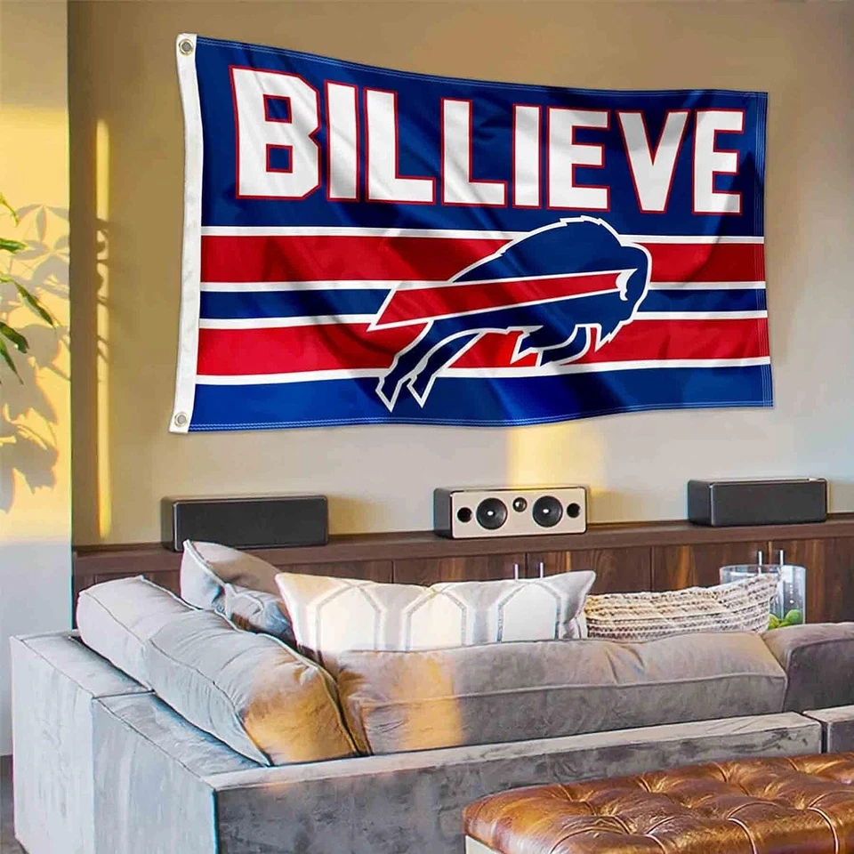 Bandera de fútbol americano de la NFL Buffalo Bills de 3x5 pies envío gratuito Foto 4 de 4