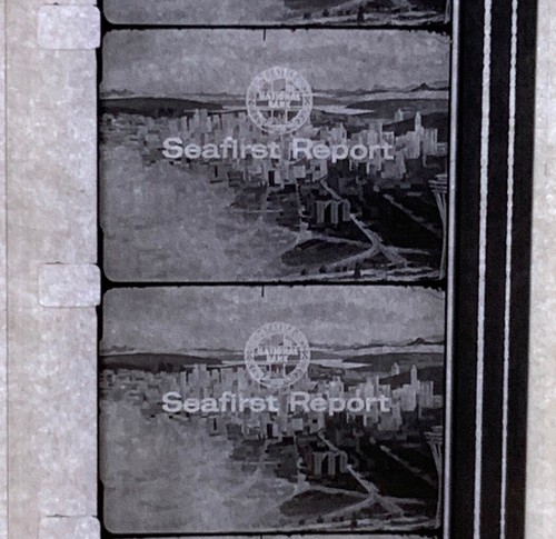 Advertising 16mm Film Reel Seattle First National Bank Open Close 
