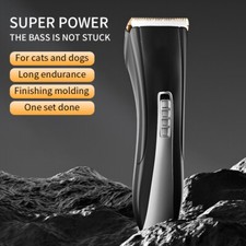 Dog Cat Pet Grooming Kit Rechargeable Cordless Electric Hair Clipper Trimmer Set